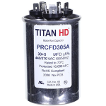 Titan HD Round Dual Capacitor, 30+5MFD, 440/370V