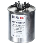 Titan HD Round Dual Capacitor, 55+7.5MFD, 440/370V