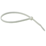 Nylon Wire Ties, White, 11", 100 pk
