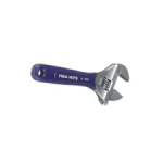 Adjustable Wrench, Extra-Wide Jaw, 8"