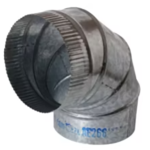 6" 90 deg Adjustable Metal Elbow, 30 ga