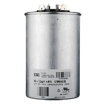 Round Dual Run Capacitor, 60/7.5 MFD, 370V