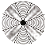 Fan Guard, 30" Diameter, Black, Flat